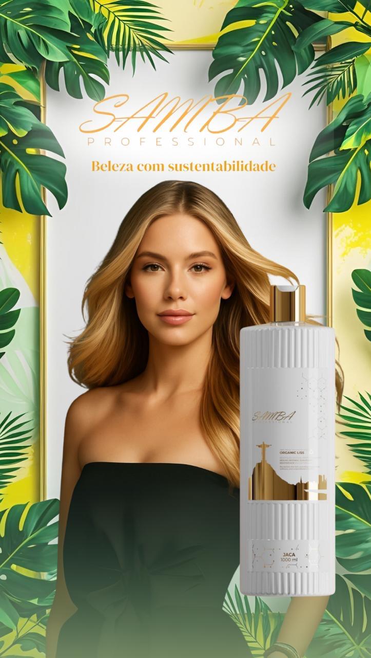 SAMBA Professional - Mulher com produtos de hidratação capilar